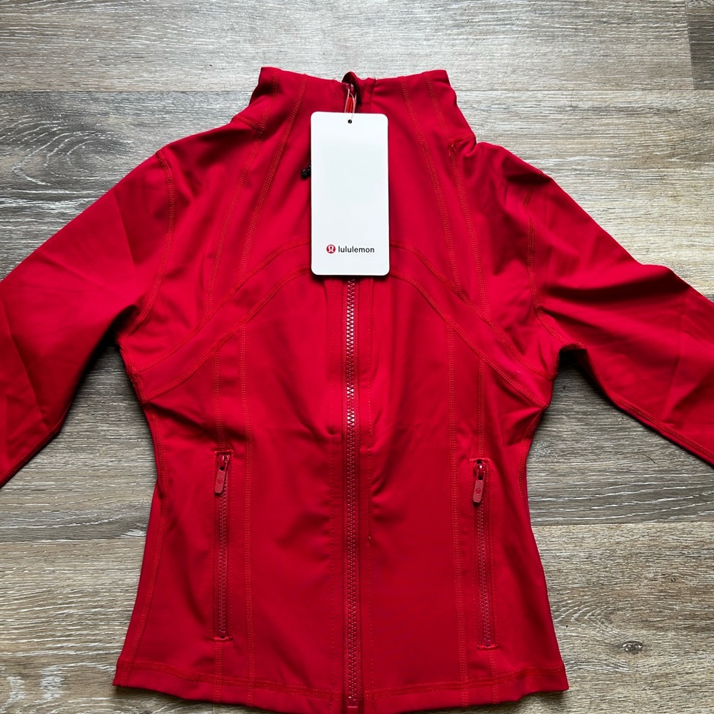 Lululemon Define Jacket Red Size 4 NWT